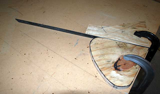 Bending jig for the steel shelf frame